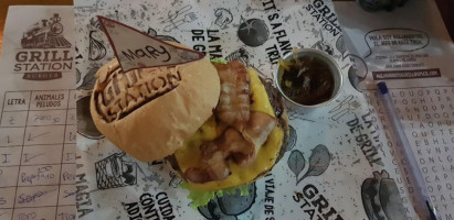 The Grill Station Burger food